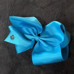Blue JoJo Siwa Bow With Glitter Logo piece